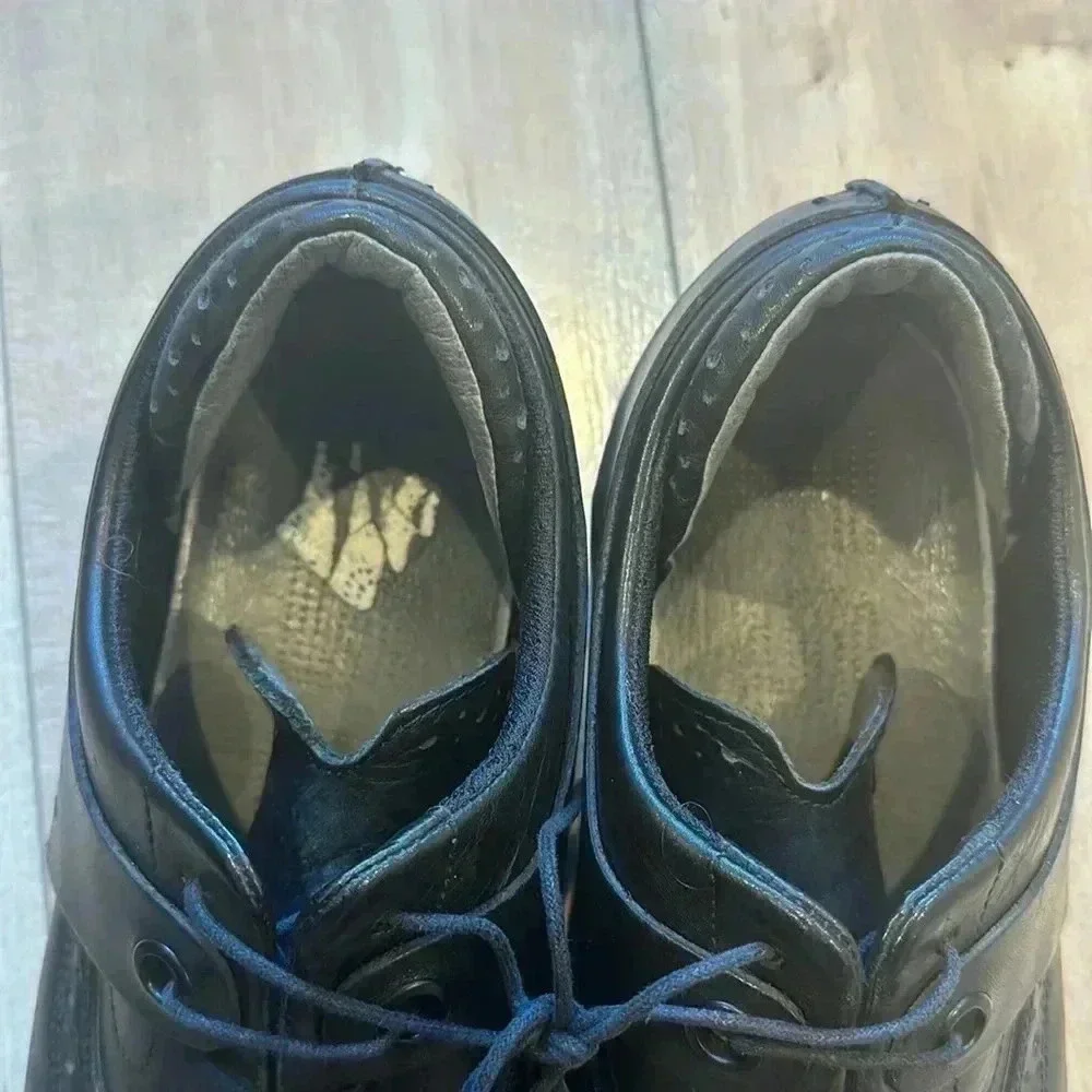 TSUBO Wexler II Black Leather Lace Up Toe Cap Brogues Mens Shoes Sz 10